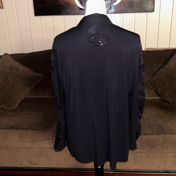 Harley Davidson • Size 1X/2X-Large • Black • Sweater Cardigan - Picture 8 of 14